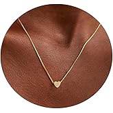 SUFOPE Gold Heart Initial Necklace for Women,14K Gold Plated Initial Necklaces Heart Alphabet A-Z Necklace Letter Pendant Necklaces Tiny Cute Name Gold Heart Choker Chains Jewelry for Gift