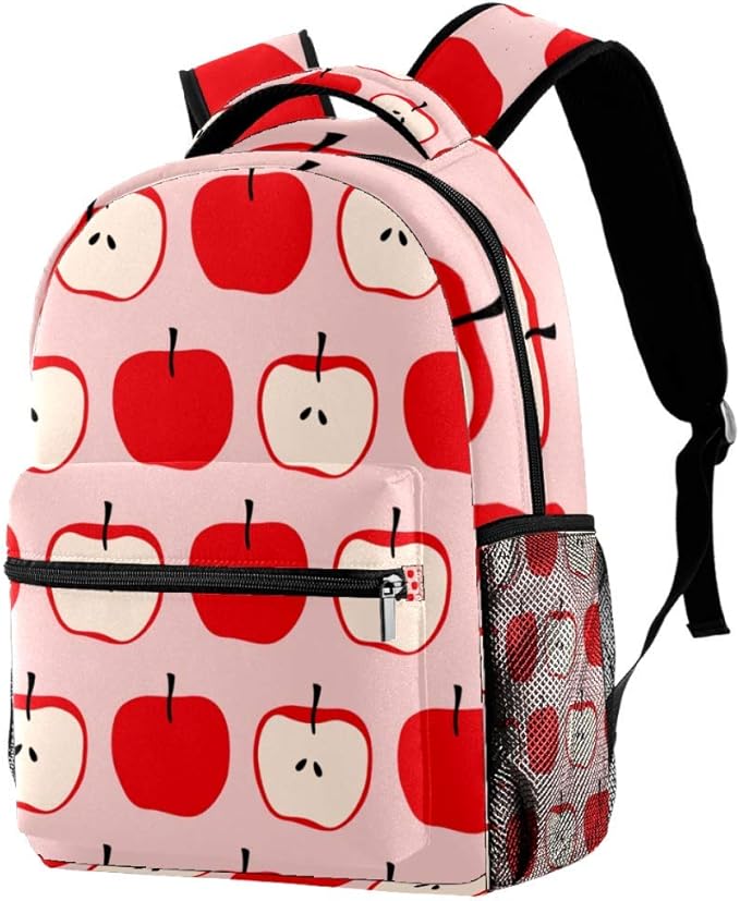 Apple Pieces Pattern Backpack School Backpack Book Bag Casual Daypack