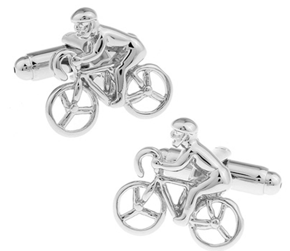 Ashton and Finch Racing Cyclist Cufflinks For Men Novelty Bicycle Cycling Gifts and Presents