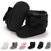 E-FAK Baby Boy Girl Boots Newborn Shoes Winter Snow Bowknot Anti-Slip Soft Sole Warm Infant Toddler Prewalker Booties
