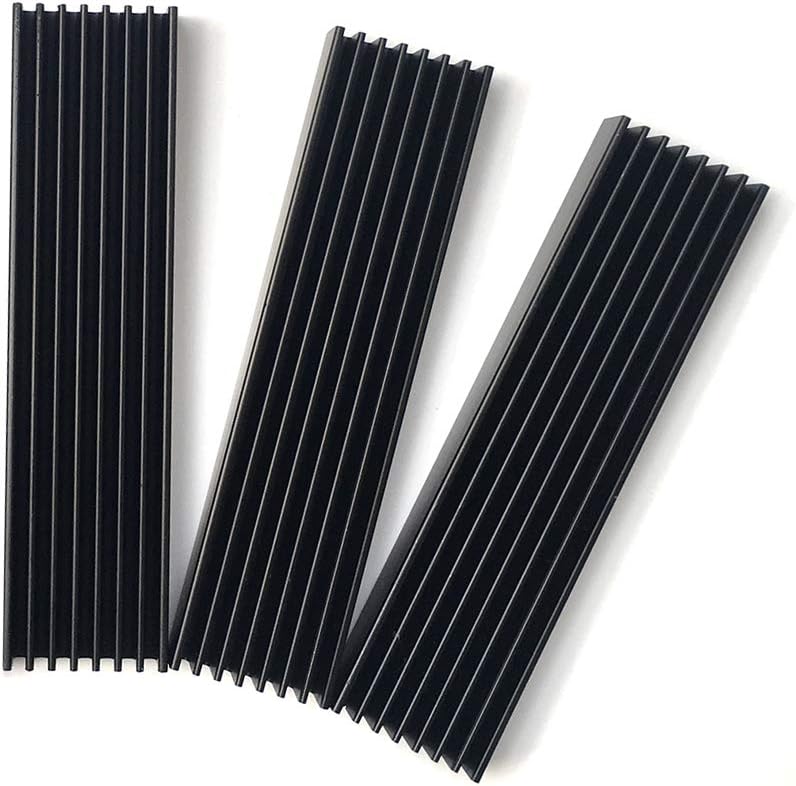 Aluminium Router Heatsink 100x25x10mm 3 Pieces Black LED HeatSink