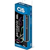 Caneta Gel Pentonic 0.6mm, Preta, Caixa com 12 unidades
