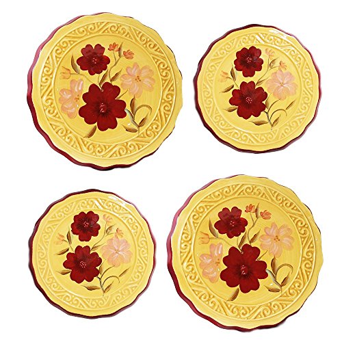 Ceramic, Tuscany Kitchen, 4pc Stove Cover Set, 2 of 8" and 10" 84655 by ACK