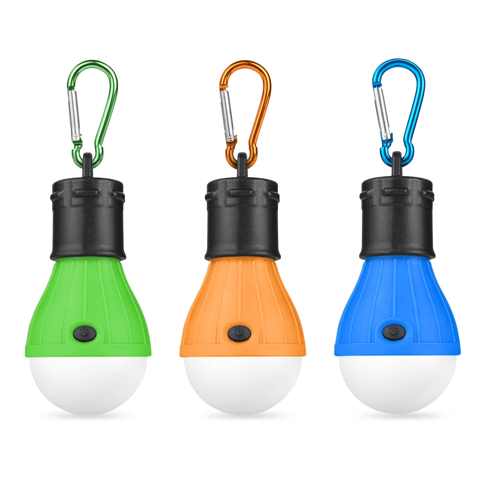 Flintronic Camping Lights, 3PCS LED Tent Lamp, 120 Lumens Camping Light Bulb, Tent Lantern with Clip Hook, Portable Emergency Light for Camping Hunting Hiking Fishing Mountaineering