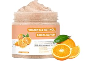 IREV Vitamin C Face Scrub, Exfoliating Facial Wash with Retinol, Facial Scrub,Facial Exfoliating Scrub, Facial Scrubs for Women,Deep Cleansing Face Wash Cleanser for Women Men