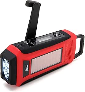 Epica Digital Emergency Solar Hand Crank AM/FM/NOAA Radio, Flashlight, Smartphone Charger with NOAA Certified Weather Alert &amp; Cable-ONE Cable Does All