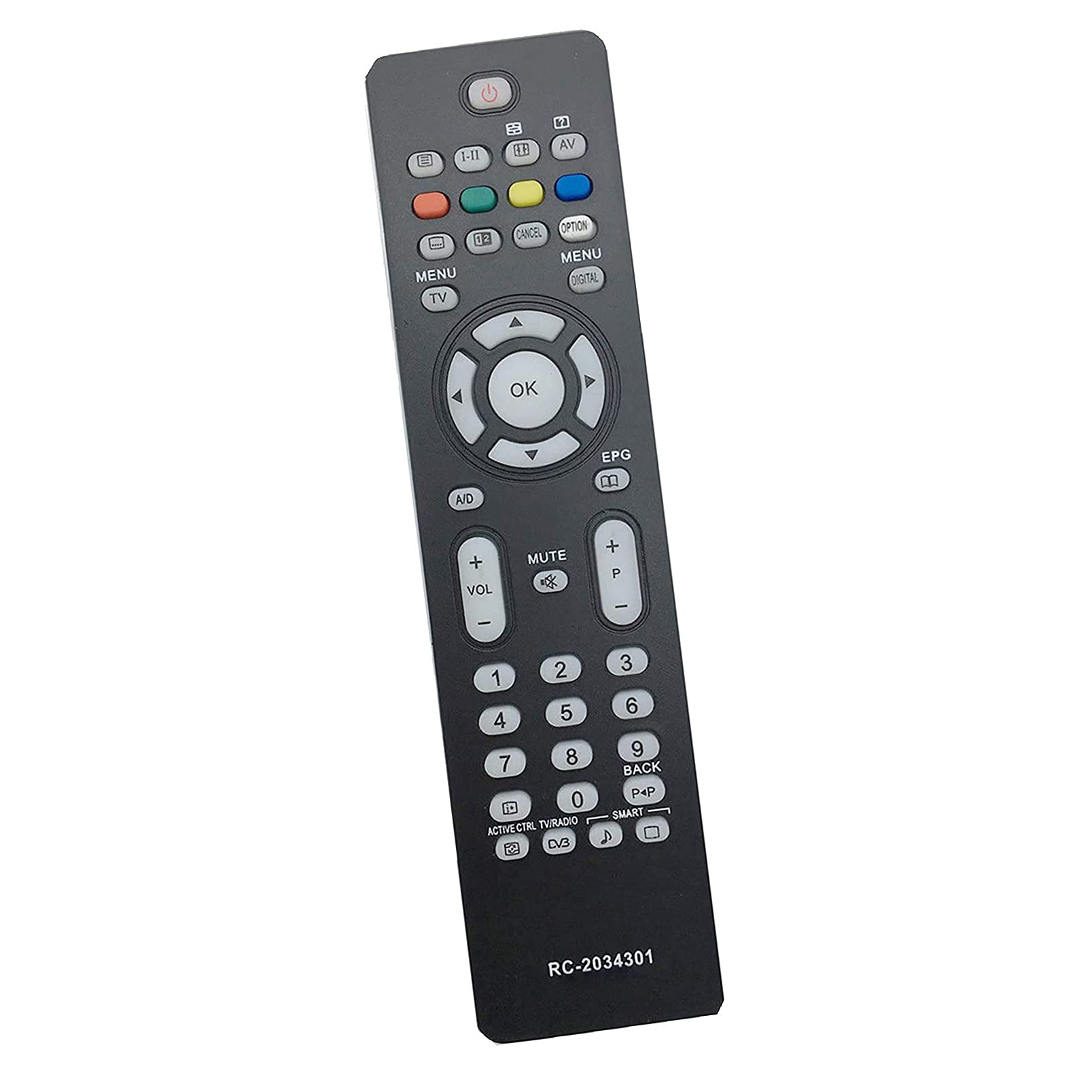 ALLIMITY RC2034302/01 sub RC2034301/01 Remote Control Replace fit for Philips TV 42PFL7562D/10 42PFL7532D/79 42PFL7572D 32PFL7332D 42PFL7332 TV327532 32PFL7532D/79 32PFL7572D/10 32PFL7562D/10