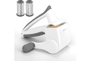 Cheese Grater Hand Crank, UHIYEE Rotary Parmesan Cheese Grater Cheese Shredder Handheld with Fine & Coarse Drums, Restaurant 