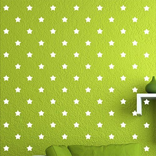 2" Set of 180 White Star Wall Decal Stars Vinyl Sticker Wall Pattern Decor