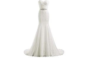 Likedpage Women's Lace Mermaid Bridal Wedding Dresses
