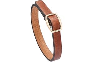 SHIMERITI Punk Rock Simple Retro Old Thin Pu Leather Small Wristband Adjustable Cuff Bracelet