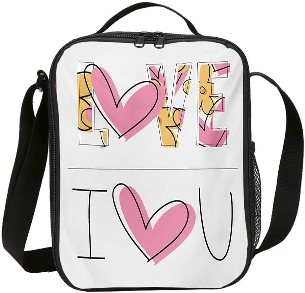 Print Insulated Lunch Bags with Shoulder Strap for Working