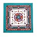CTM Women's Cotton Aztec Turquoise Bandanas