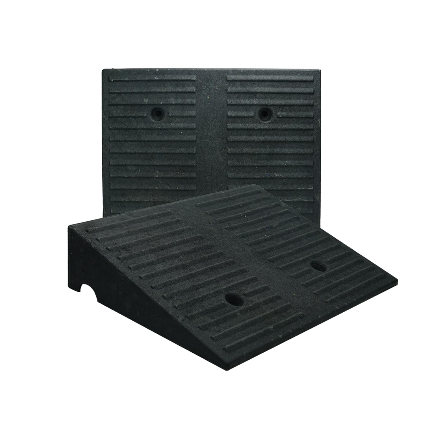 Photo 1 of 3.9" Rise 2pack Rubber Curb Ramps for Driveway Doorway Shed Threshold Wheelchair, Truck Car Motorcycle Bike Cart Lawn Mowers Angled Step Entry in Ramp, 7000lbs Heavy Duty Powersports Loading Ramp