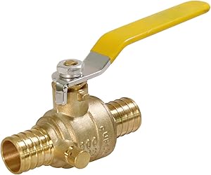 Full Port PEX Ball Valve with Adjustable Drain 1 Inch Forged Brass Lead Free
