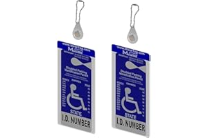 2 MirorTag Charm by JL Safety - A Novel Way to Protect, Display & Put Away a Handicap Parking Placard. Magnetically On & Off. Fits ALL mirror sizes. 2 Holders and 2 Magnet Charms included. Made in USA