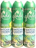 Glade Air Freshener Spray - Limited Edition Matcha Garden - Green Tea & Aloe - Net Wt. 8 OZ (227 g) Per Can - Pack of 3 Cans