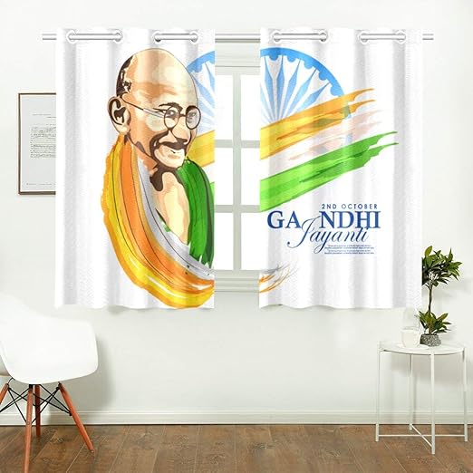 Amazon Com Wiedlkl Curtains For Bedroom Creative Poster Gandhi