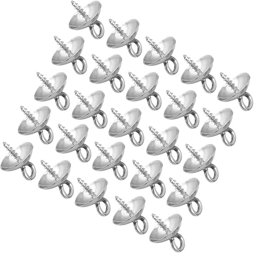 Healifty - Lote de 100 cuentas de acero inoxidable, diseño de ojo de