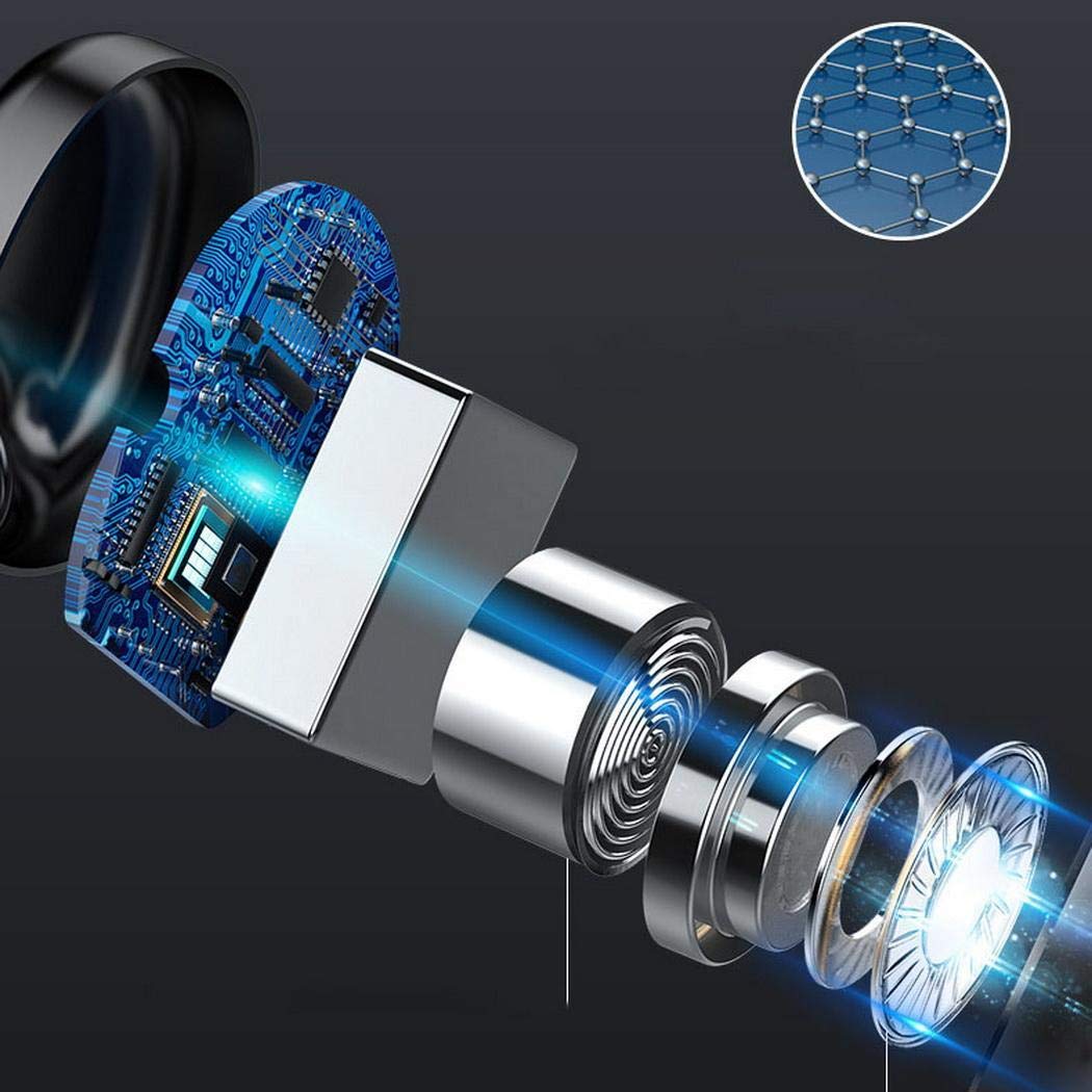 fnemo Mini Auricular inalámbrico Bluetooth HiFi Auriculares estéreo en la Oreja con Caja de Carga Auriculares