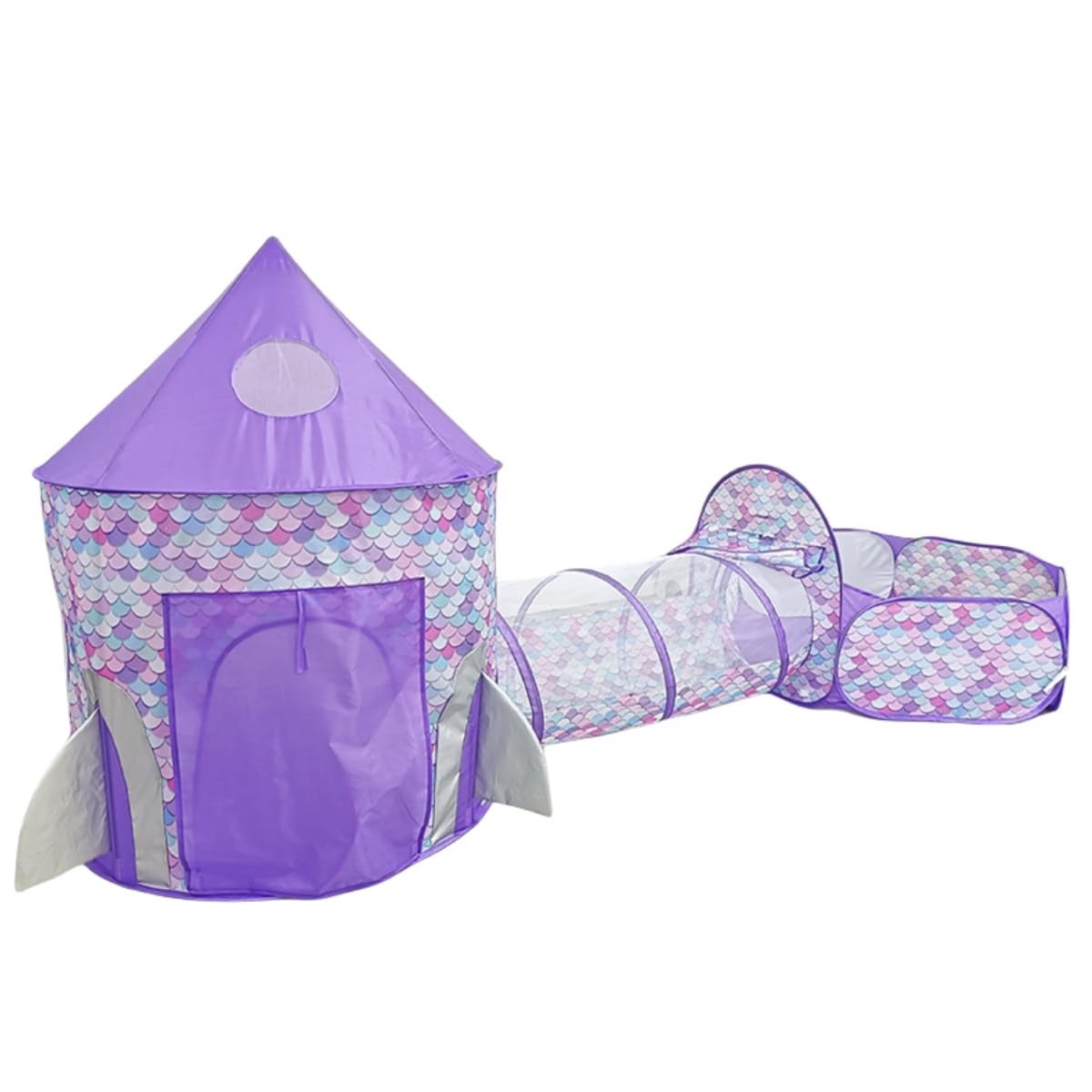 Benebomo Kids Play tent and tunnel,3-in-1 Children Play Tent with Ball Pool,Toddlers Tunnel Ball Pit,Purple,Suitable for boys and girls, can be played indoors and outdoors