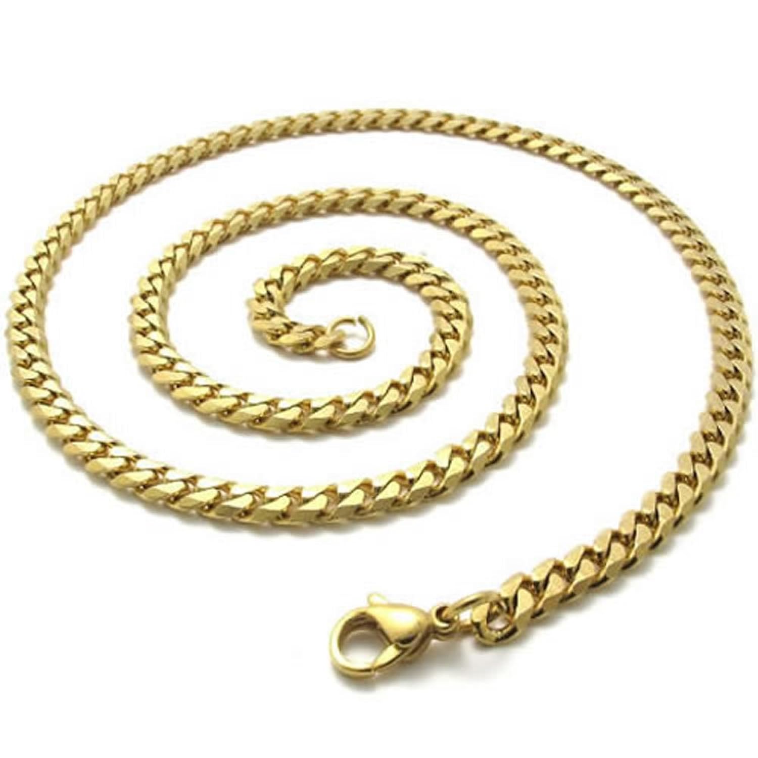 KONOV Joyería Collar de hombre mm Link Cadena Longitud Opcional Acero inoxidable
