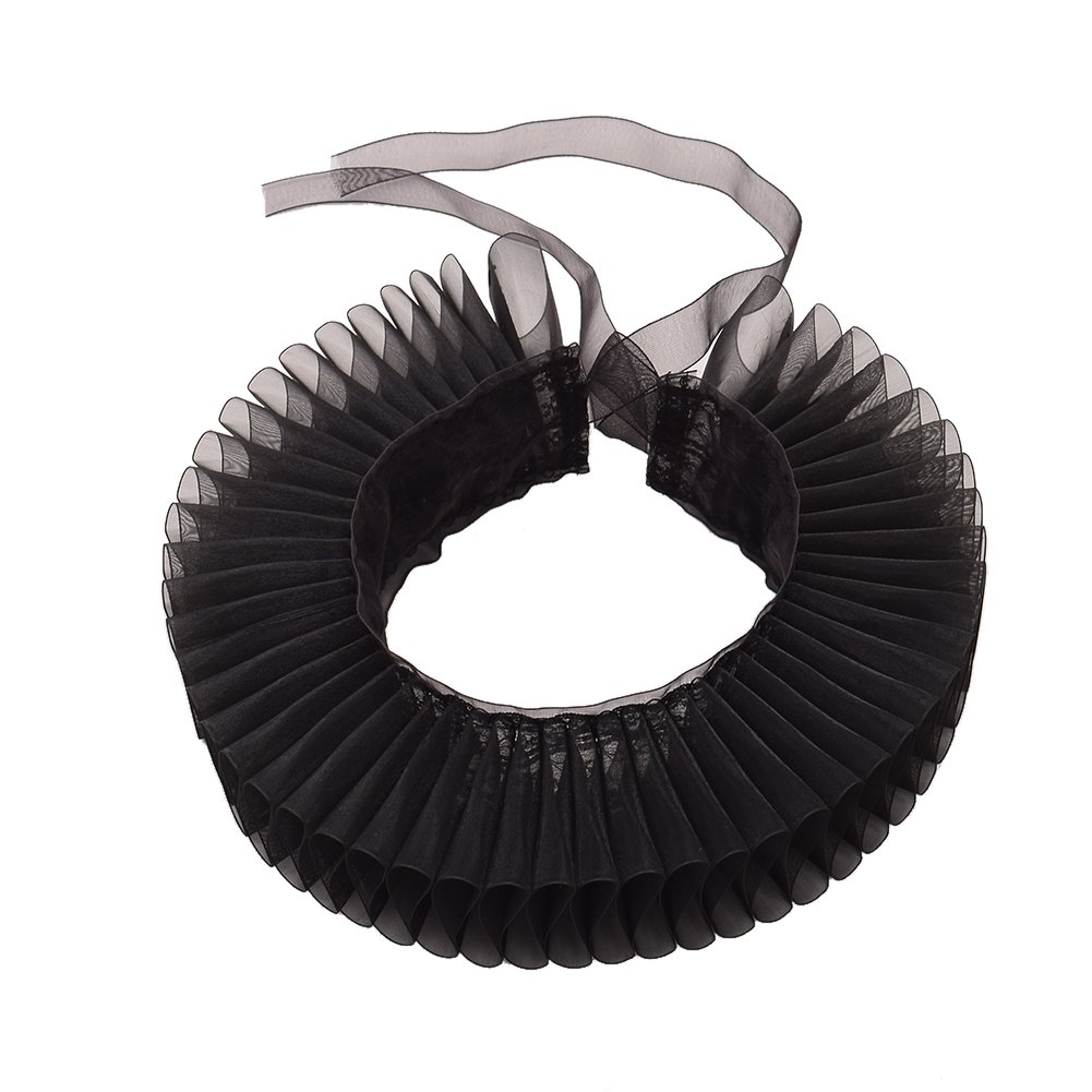 GRACEART Elizabethan Dickens Ruffle Collar, One size, Black