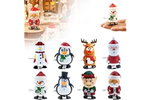 GENERIC 2026 New Christmas Wind Up Toys, 8PCS Christmas Stocking Stuffers Wind Up Toys Christmas Toys, Jumping Walking Toys Party Gifts for Christmas Party Favors Goody Bag Filler (Multicolor)
