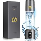 PUREPEBRIX Hydrogen Water Bottle Generator - Up to 6400 PPB & 12-Hour Hydrogen Retention - H2 Certified SPE/PEM Tech - Portable, Recovery & Thoughtful Wellness Gift (Grey)