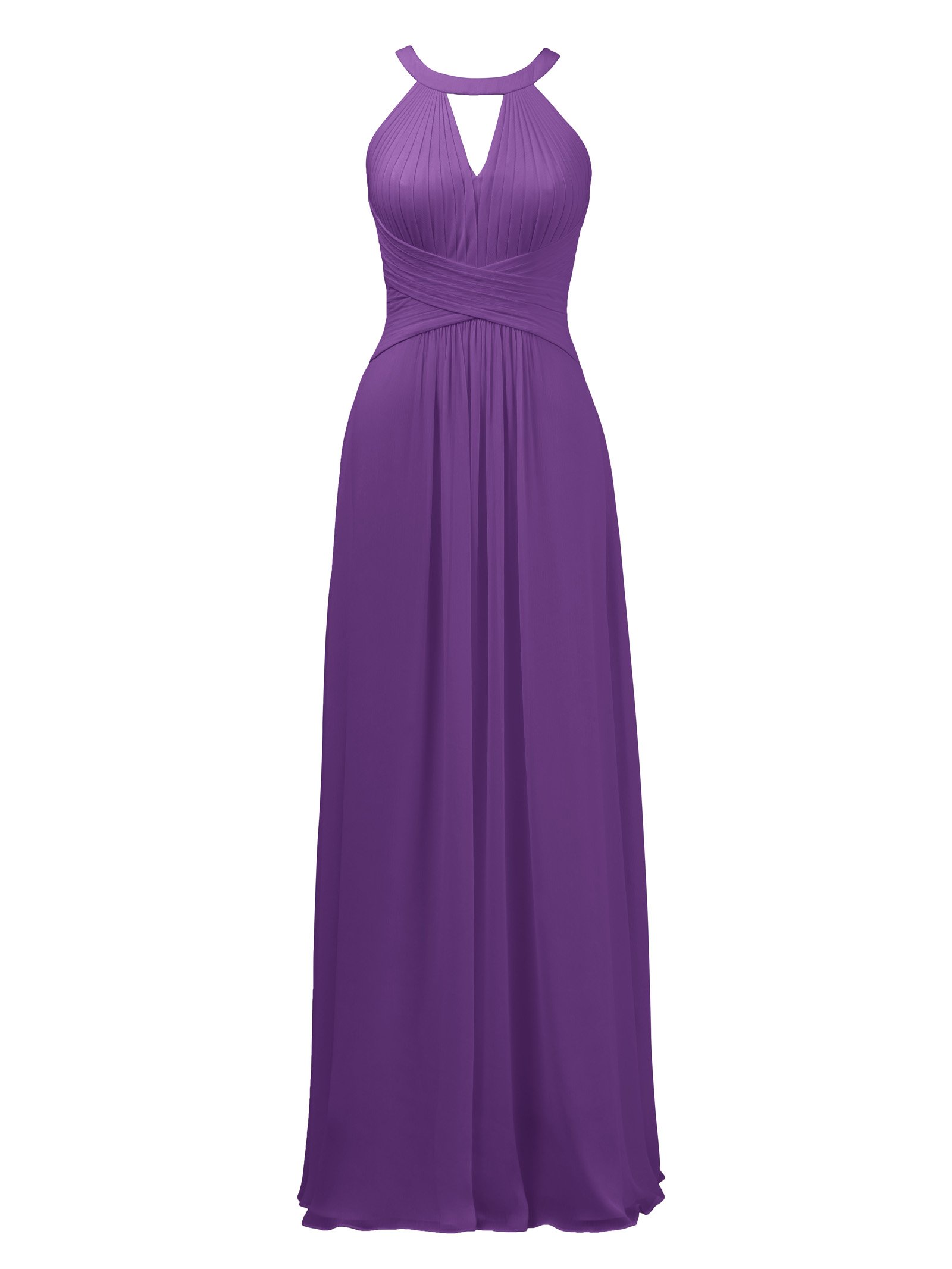 ALICEPUB Chiffon Purple Bridesmaid Dresses Long Formal Dress for Women