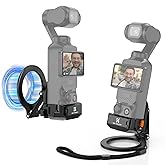 K&F CONCEPT Magnetic Mount for DJI Osmo Pocket 3 /Xtra Muse, Aluminum Alloy Magnet Expansion Adapter Holder with Cold Shoe, M