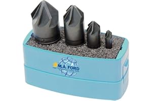 M.A. Ford 79000012 82° HSS 6 Flute Countersink 4 Piece Set, 79008
