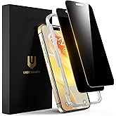 UNBREAKcable Privacy Screen Protector for iPhone 15 Pro Max, Shatterproof Tempered Glass [True 28°Anti Spy] [9H Hardness] [Easy Installation Frame] Private Protector for iPhone 15 Pro Max 6.7"-2 Pack | Shatterproof, Tempered Glass, True 28°Anti Spy, 9H Hardness, Private Protector