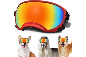 Small Dog Sunglasses with Adjustable Strap UV Protection, Winproof Dog Puppy Sunglasses, Suitable for Small Dog Pet Glasses, 