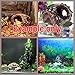 Five Season Ancient Castle Rockery Ornaments Decorations for Aquarium Fish Tank Blue+Green+Purple