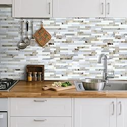 AULIGET 2 Sheets Faux Stone Peel and Stick