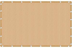 VICLLAX 90% Shade Fabric Sun Shade Cloth with Reinforced Grommets, Outdoor Sun Screen Fabric for Outdoor Patio Garden Pergola Cover Canopy 10x14 FT, Wheat