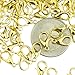 Curved Lobster Clasps-100pcs Gold Plated Lobster Claw Clasps Findings-7x12mm with Kare & Kind Retail Packaging (Gold)