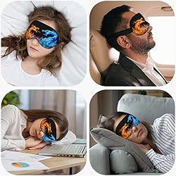 NOHSHE Fiery Dragons Sleep Eye Mask Eye Cover Blue
