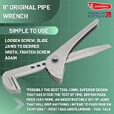 Footprint 9 Inch Adjustable Pipe Wrench - Original UK Made Heavy Duty view 4