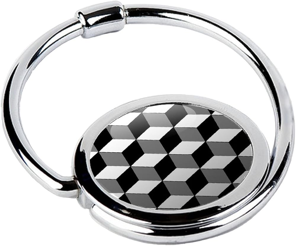 Miss KHA Bag,Hanger - Black and White Cubes Design, Black, White