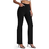 AFITNE Women's Yoga Dress Pants Stretchy Work Slacks Straight Leg Office Casual Pull On Pants 27"/29"/31"/33"