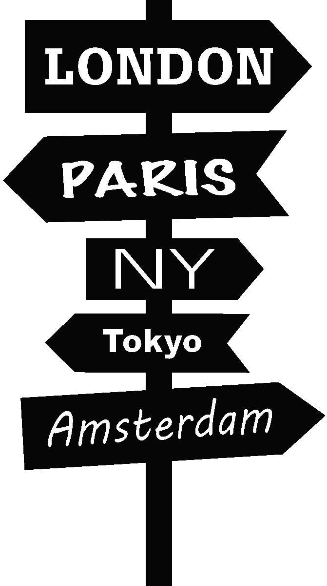 Ambiance Sticker s Wall Sticker City Sign 100 x 55 cm Black, 100 x 55cm