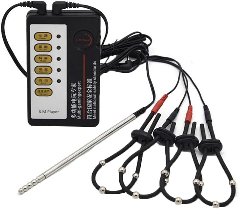 Lidahaotin Men Urethral Electric Shock PlugCock Penis Ring