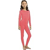 ViCherub Girls Thermal Underwear Set for Kids Long Johns Fleece Lined Base Layer Top & Bottom Cold Winter Thermals