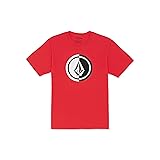 Volcom Men's Mega Circle Short Sleeve Tee, Ribbon Red