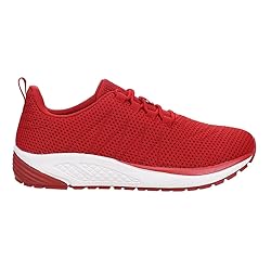 Propét Womens Tour Knit Sneaker, Red, 13 US