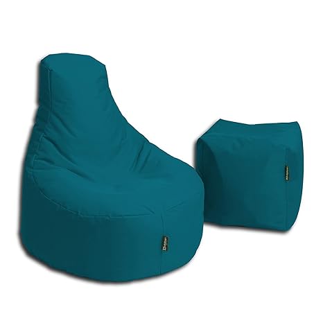BuBiBag Sitzsack Stillkissen Set Kissen Lounge Gamer Sitzsack Sessel original Sitzkissen In & Outdoor geeignet fertig befüllt