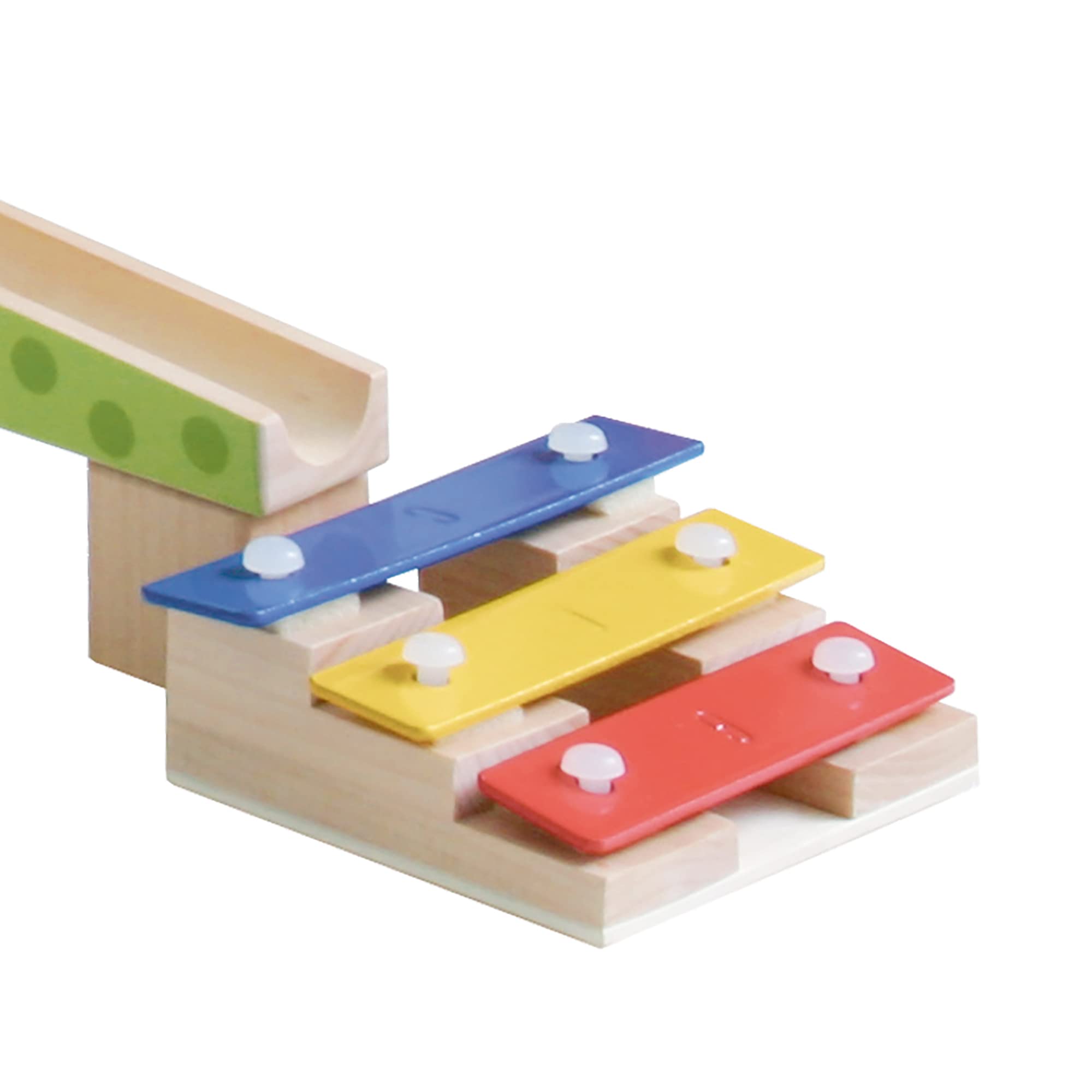 Wooden Marble Run Set - 100 Pieces, 20 Glass Marbles & 80 Building Blocks, Ages 3+