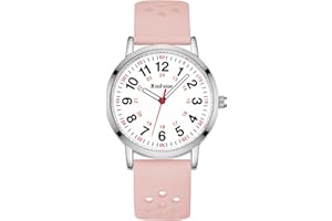 RioFoior Nurse Watch for Nurses,Nursing Students,Medical Professionals,Doctors,with Variety Colors,Second Hand and 24 Hour,Soft Breathable Colour Silicone Band.Easy to Read Waterproof Watch.